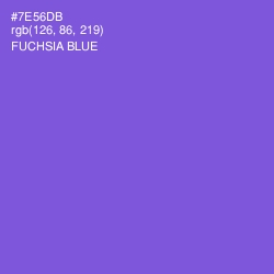 #7E56DB - Fuchsia Blue Color Image